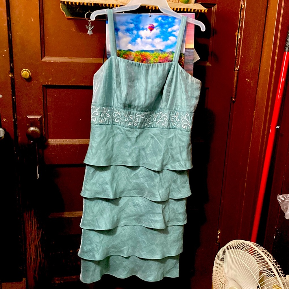 R & M dress size 14 green